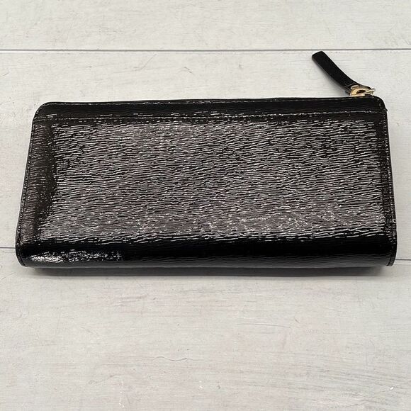 Kate Spade Wallet Large Black Zip Clossure Multi Compartment Leather Lined‎ - Picture 2 of 9
